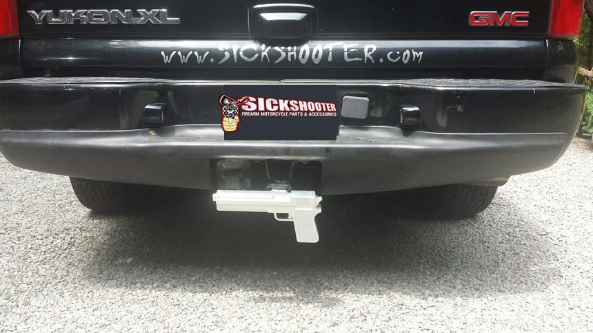 Billet Aluminum Trailer Hitch Cover Waterfowler Shot Gun Shell 4" Rd